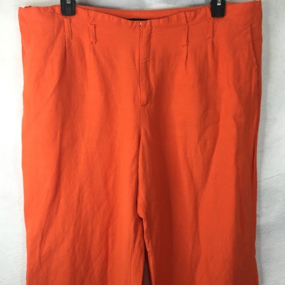 Ashley Stewart Linen Blend Wide Leg Comfy Pants - Picture 1 of 10